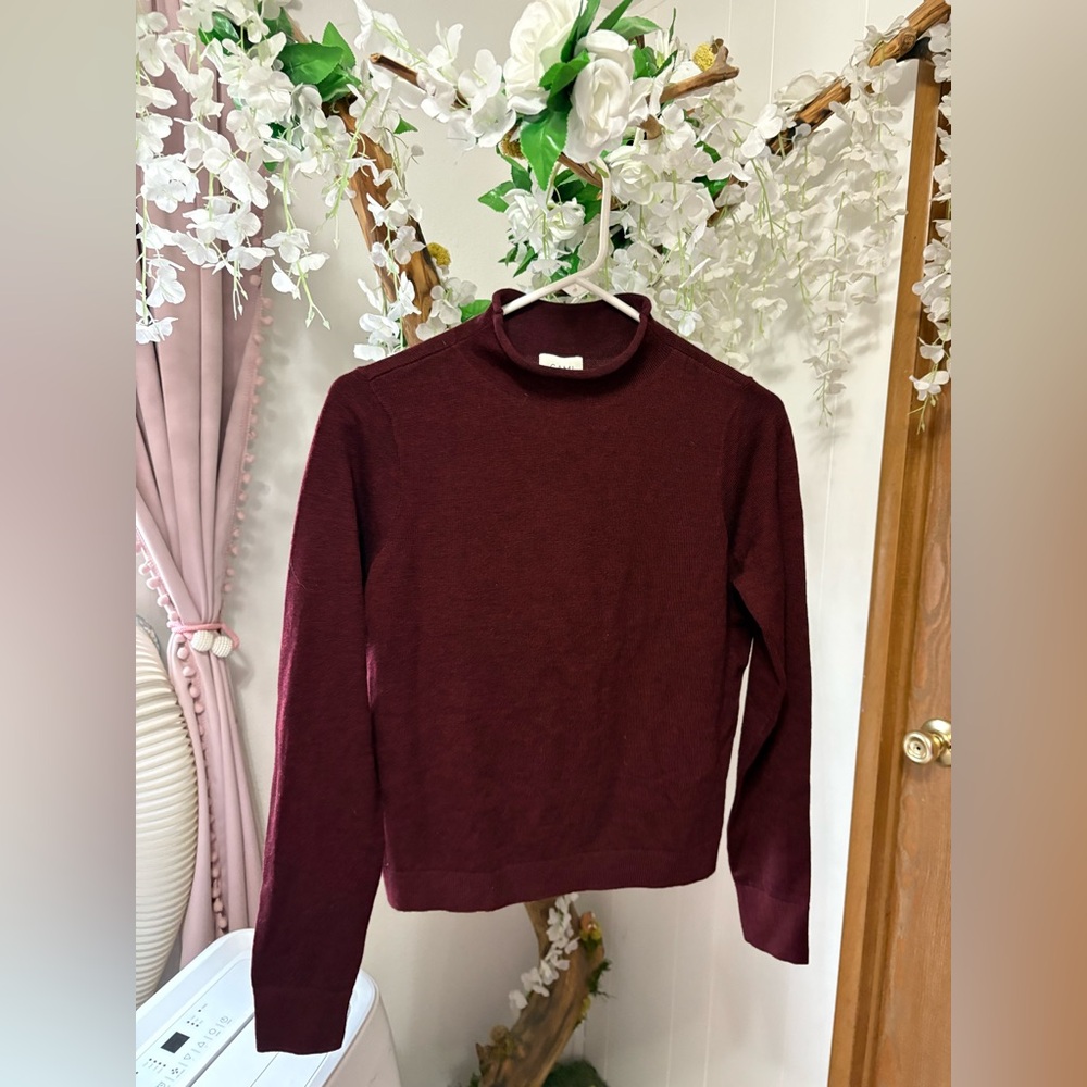 Cami NYC Women's Crewneck Sweater in Burgundy - Picture 5 of 10